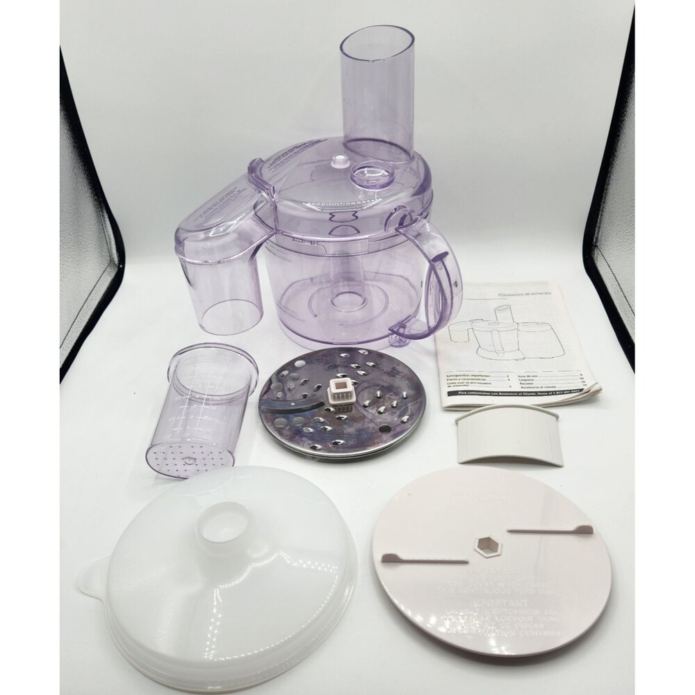 GE Food Processor 106622F Parts Only Clear Bowl Lid Pusher Disc Cover Manual